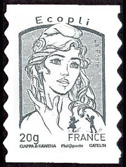 timbre N° 850, Marianne de Ciappa et Kawena