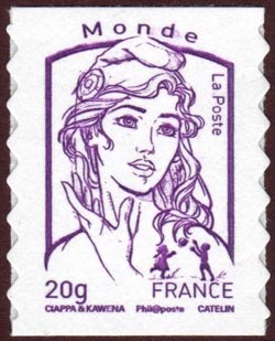 timbre N° 853, Marianne de Ciappa et Kawena