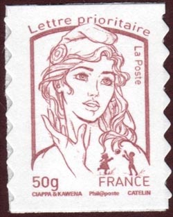 timbre N° 855, Marianne de Ciappa et Kawena