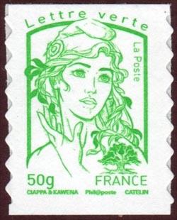 timbre N° 859, Marianne de Ciappa et Kawena
