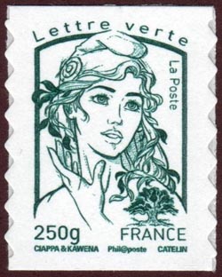timbre N° 861, Marianne de Ciappa et Kawena