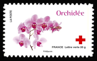 timbre N° 994, 150ème anniversaire de la Croix-Rouge «L'amour en 10 fleurs»