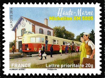 timbre N° 1002, La grande épopée du voyage en train