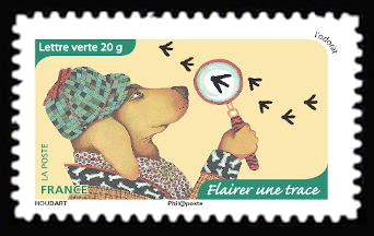timbre N° 1034, Carnet «Les cinq Sens : L'odorat»