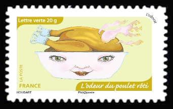 timbre N° 1041, Carnet «Les cinq Sens : L'odorat»