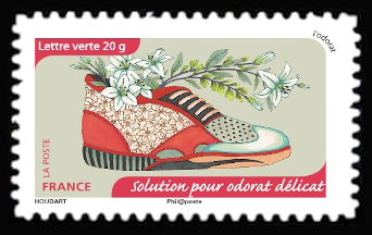 timbre N° 1038, Carnet «Les cinq Sens : L'odorat»