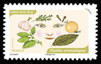 timbre N° 1044, Carnet «Les cinq Sens : L'odorat»