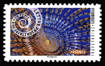 timbre N° 929, Carnet « Dynamiques Mouvement de spirale »