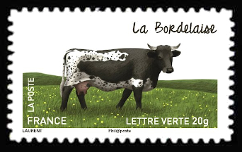 timbre N° 961, Les vaches de nos régions, races bovines rares