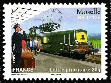 timbre N° 1004, La grande épopée du voyage en train