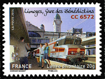timbre N° 1009, La grande épopée du voyage en train