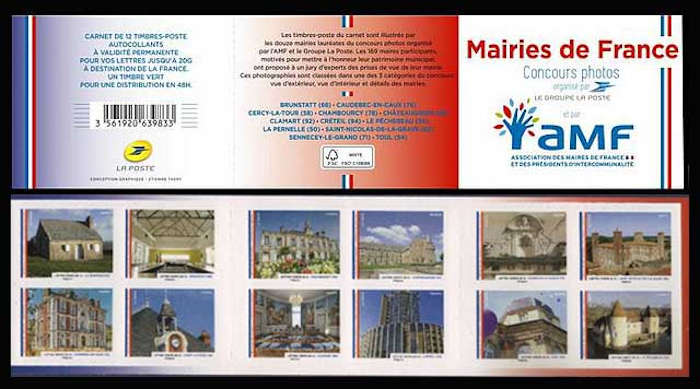 timbre N° BC1202, Le patrimoine architectural municipal : les mairies