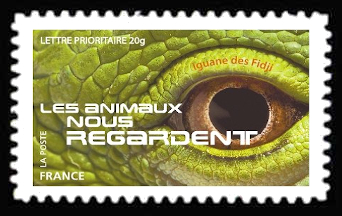 timbre N° 1159, Les animaux nous regardent