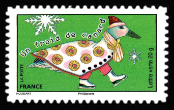 timbre N° 1164, Carnet Sourires «Prendre le taureau par les cornes»