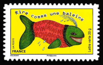 timbre N° 1165, Carnet Sourires «Prendre le taureau par les cornes»