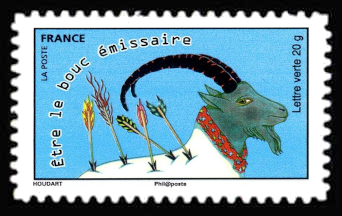 timbre N° 1172, Carnet Sourires «Prendre le taureau par les cornes»