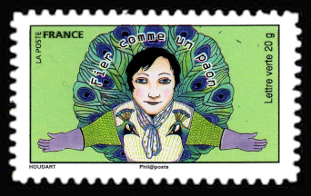 timbre N° 1168, Carnet Sourires «Prendre le taureau par les cornes»