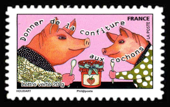 timbre N° 1169, Carnet Sourires «Prendre le taureau par les cornes»