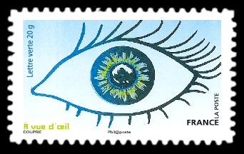 timbre N° 1181, Les sens : La vue