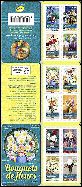 timbre N° BC1120, Bouquet de fleurs