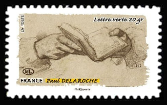 timbre N° 1086, Le toucher, geste de la main