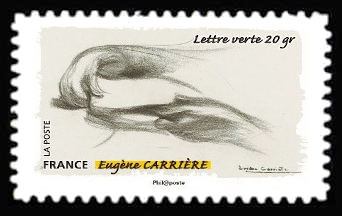  Le toucher, geste de la main <br>Croquis d'Eugène Carrière (1849-1906)