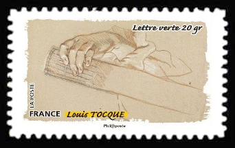 timbre N° 1092, Le toucher, geste de la main