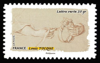 timbre N° 1094, Le toucher, geste de la main