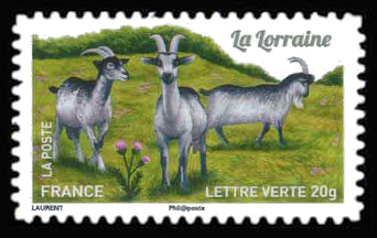 timbre N° 1100, Chèvres, plus d'un million de chèvres