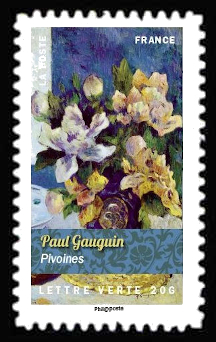  Bouquet de fleurs <br>Pivoines, tableau de Paul Gauguin