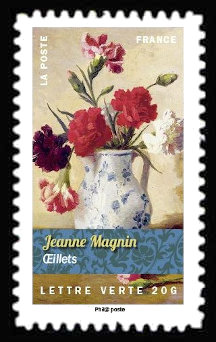 timbre N° 1122, Bouquet de fleurs