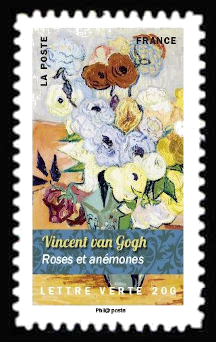  Bouquet de fleurs <br>Roses et anémones, tableau de Vincent Van Gogh