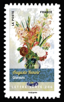  Bouquet de fleurs <br>Glaïeuls, tableau d'Auguste Renoir