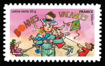  Bonnes vacances <br>Père en vacances, dessin humoristique de Pef