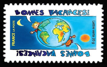  Bonnes vacances <br>Bonnes vacances autour du globe, dessin humoristique de Pef