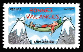  Bonnes vacances <br>Vacances en montagne, dessin humoristique de Pef