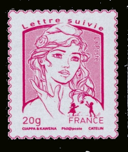 timbre N° 1217A, Marianne de la jeunesse lettre suivie