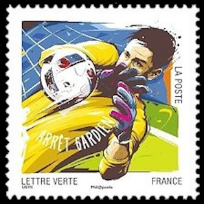 timbre N° 1284, Football vos dix gestes préférés