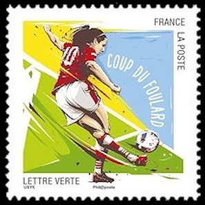 timbre N° 1285, Football vos dix gestes préférés