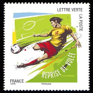 timbre N° 1282, Football vos dix gestes préférés