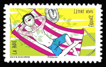 timbre N° 1289, Carnet Vacances,sous le soleil