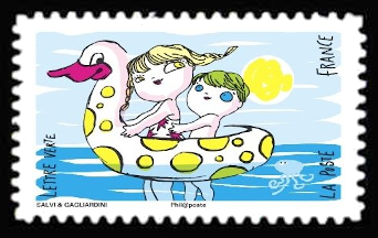 timbre N° 1295, Carnet Vacances,sous le soleil