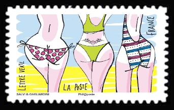 timbre N° 1290, Carnet Vacances,sous le soleil