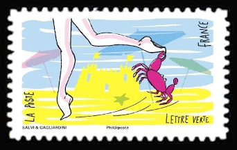 timbre N° 1292, Carnet Vacances,sous le soleil