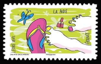 timbre N° 1299, Carnet Vacances,sous le soleil