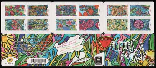 timbre N° BC1300, Fleurs à foison carnet