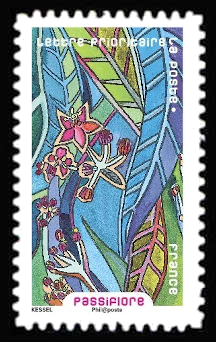 timbre N° 1305, Fleurs à foison