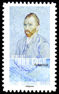 timbre N° 1267, Visages impressionnistes