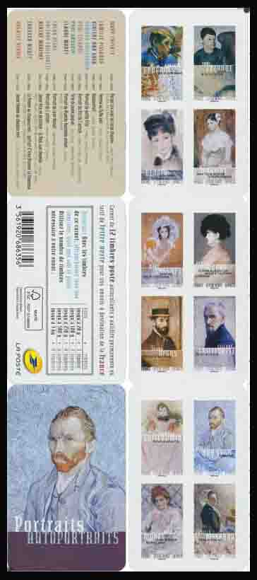 timbre N° BC1258, Visages impressionnistes