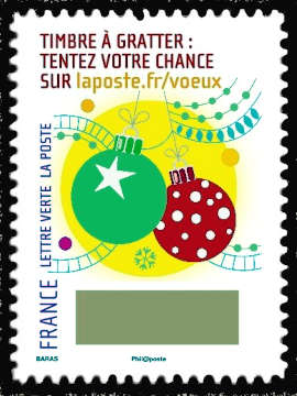timbre N° 1345, Plus que des voeux, le timbre à gratter